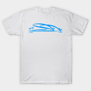 Blue ocean waves are a mesmerizing sight to behold. T-Shirt